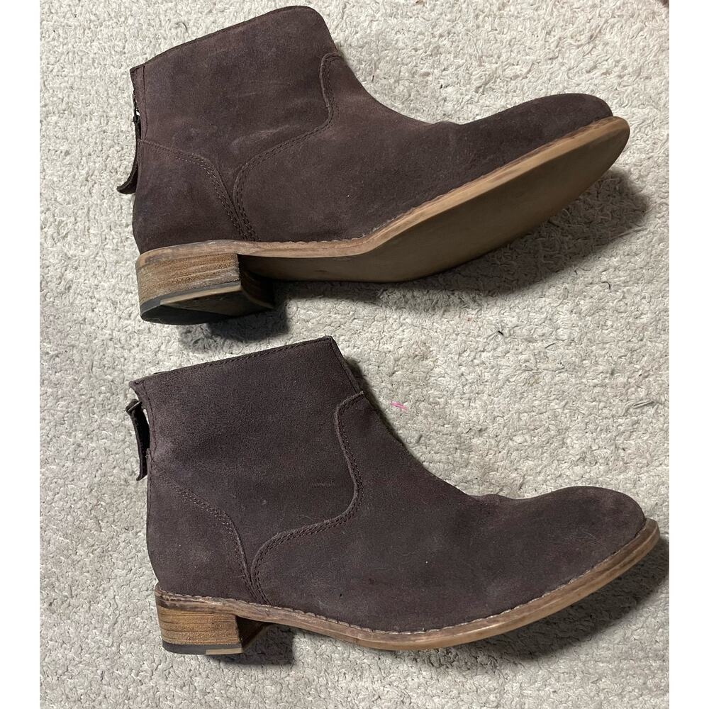 Skechers Lasso Ankle Boots Womens US 7 EU 37 SN 48378 Leather Back Zip Brown